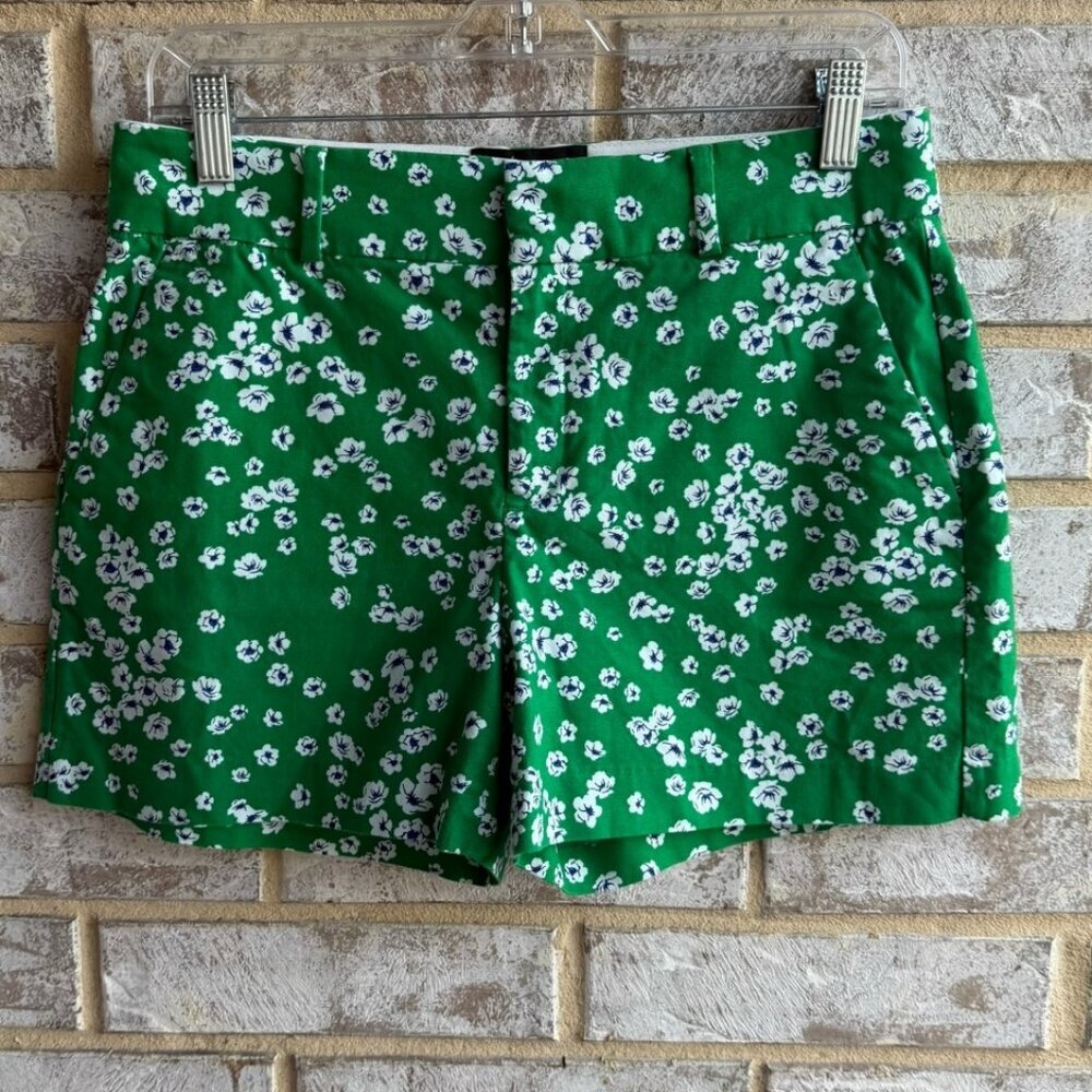 Banana Republic Cotton Blend Floral Print Chino Shorts Women's Size 4